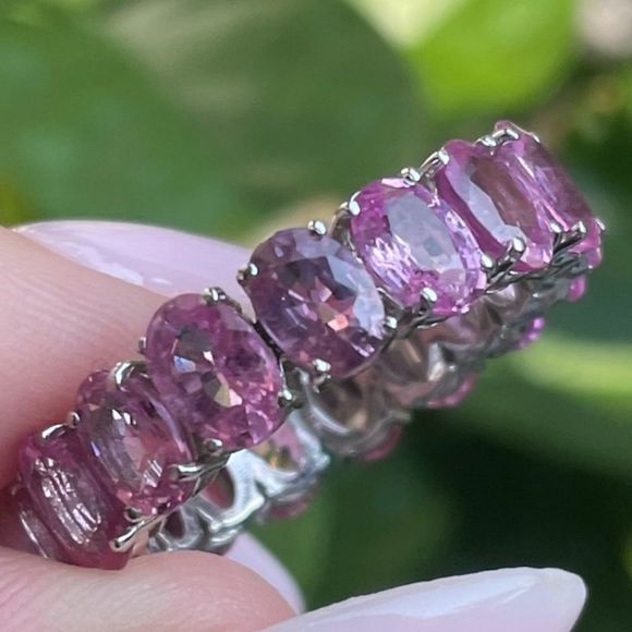 ❌Sterling Silver Pink Crystal Ring - Picture 11 of 14